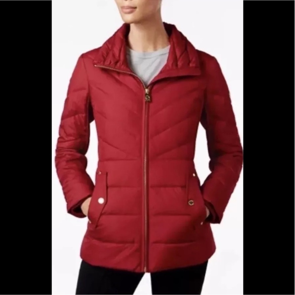 Michael Kors Puffer Coat cinnabar red Size Small petite